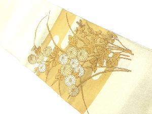 リサイクル　綴れヱ霞に菊模様織出し袋帯